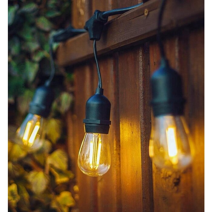 Amlux Lichtsnoer 15 meter met 24 LED lampen  - 2700K