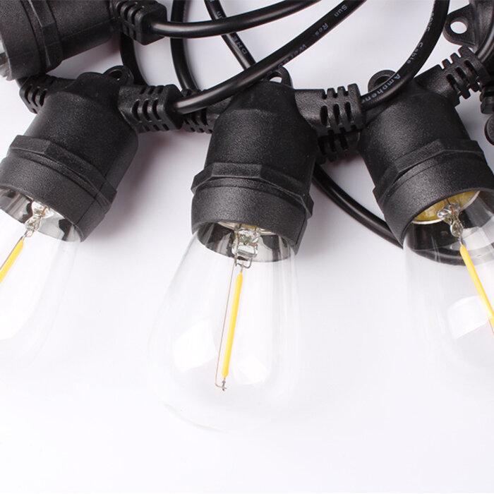 Amlux Solar lichtslinger 15 meter met 15 led lampen - 3W