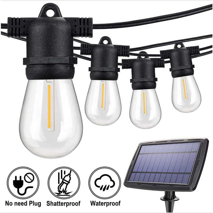 Amlux Solar lichtslinger 15 meter met 15 led lampen - 3W