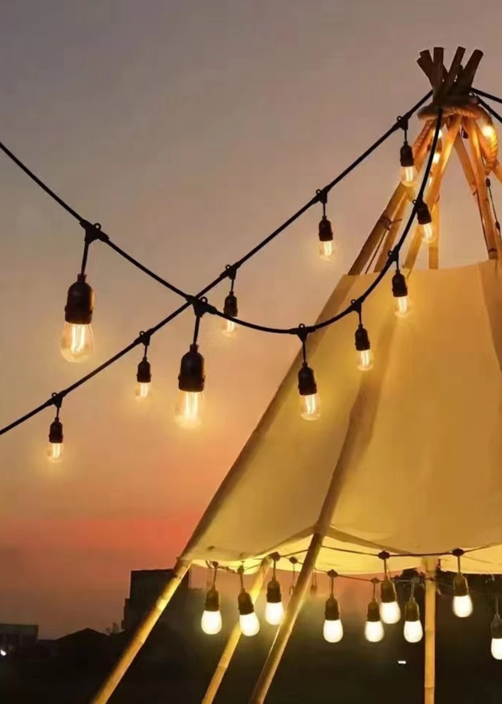 Amlux Lichtsnoer 10 meter met 20 LED lampen  - 2700K