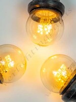 Zwarte Prikkabel 5 meter 10 Lampen  - Transparant  0,7W