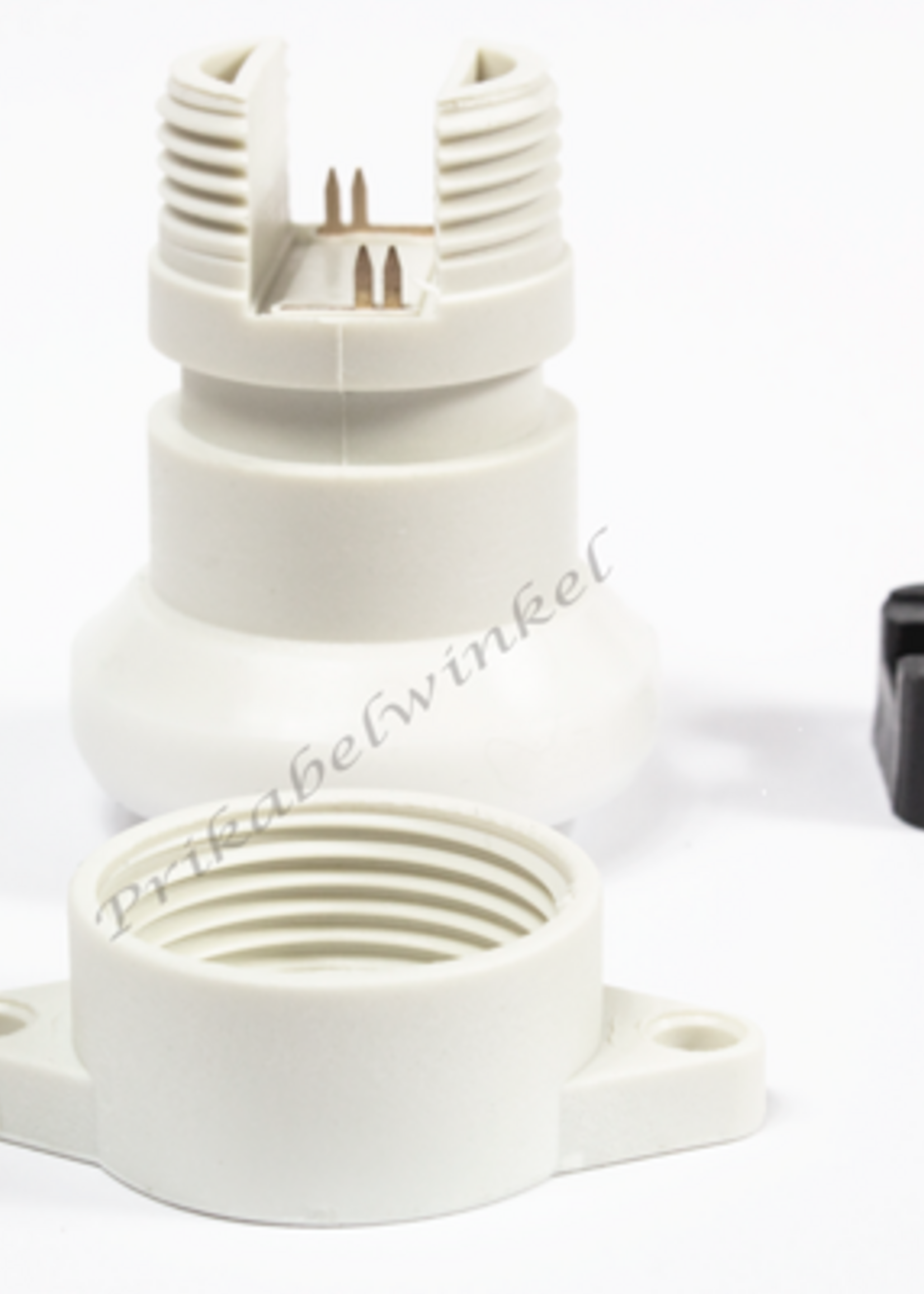 Amlux IP44 waterdichte prikfitting - E27 wit - per 5 stuks