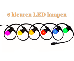 Amlux prikkabel - 100 meter met 200 LED lampen  (6 kleuren)