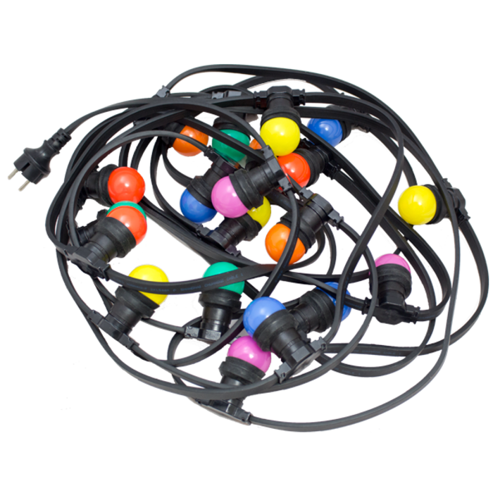 Amlux prikkabel - 100 meter met 200 LED lampen  (7 kleuren)