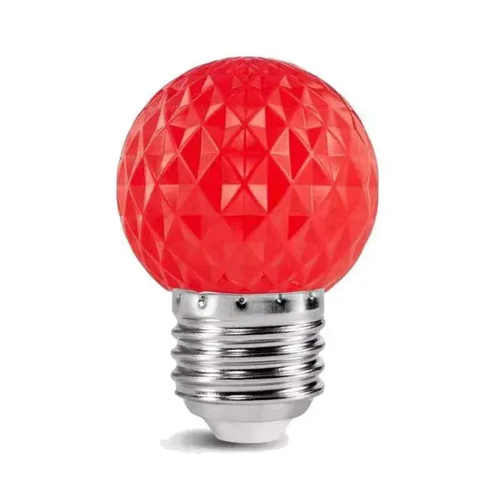 Amlux LED golfbal kogellamp - Rood 1W E27 Dimbaar