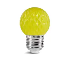 Amlux LED golfbal kogellamp - Geel 1W E27 Dimbaar