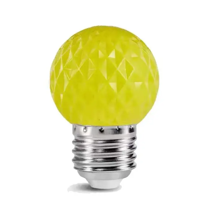 Amlux LED golfbal kogellamp - Geel 1W E27 Dimbaar