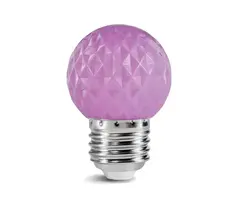 Amlux LED golfbal kogellamp - Roze 1W E27 Dimbaar