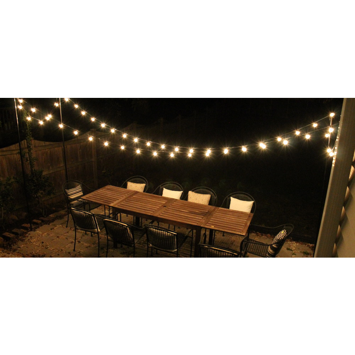 Amlux Koppelbare prikkabel set 25 meter 25 Lampen met transparante kap