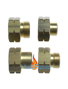  Gasfles vulset Europa adapters