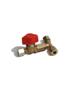  8 mm T-stuk met afsluiter
