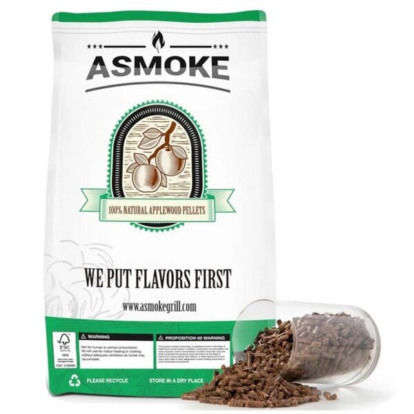Asmoke 100% Apple Hout Pellets – 9,07 kg – Voor authentieke BBQ-smaak
