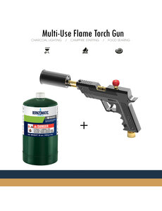 propatech Pyro Grill Gun - Heetstoker voor BBQ of kampvuur - compleet met 1 gasfles en statief