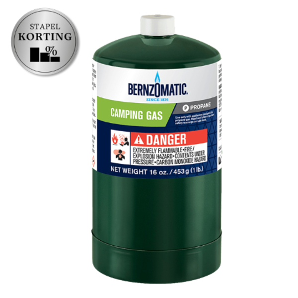 Bernzomatic Bernzomatic Propaan "Fat/Camping" Wegwerp cilinder / Gaspatroon  - TX916 - 453 gram