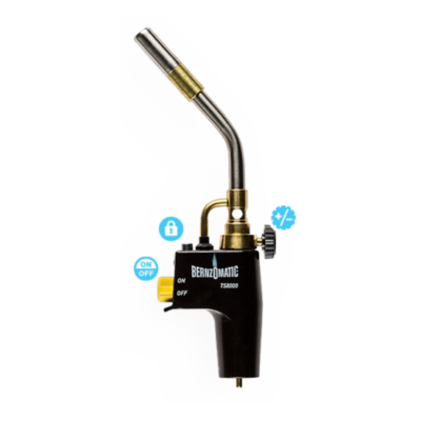 Bernzomatic Bernzomatic TS8000 Premium brandervoorstuk met piëzo en “Ultra Swirl” vlam – regelbare soldeerbrander – geschikt voor sous-vide