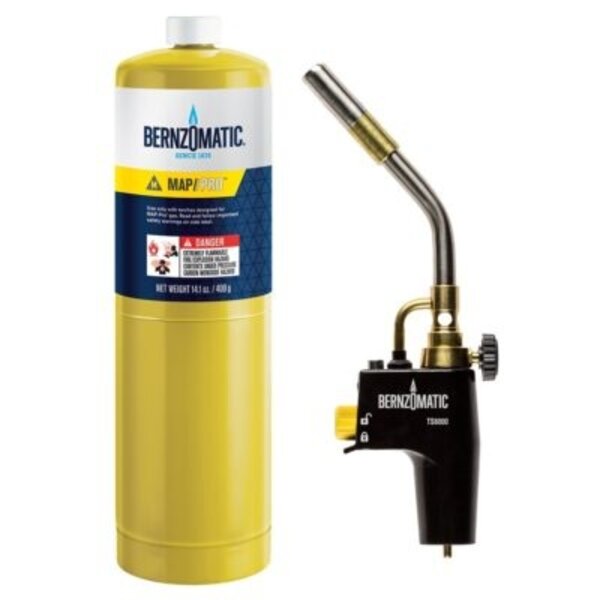 Bernzomatic Bernzomatic TS8000 Premium brandervoorstuk met piëzo en “Ultra Swirl” vlam – regelbare soldeerbrander – geschikt voor sous-vide