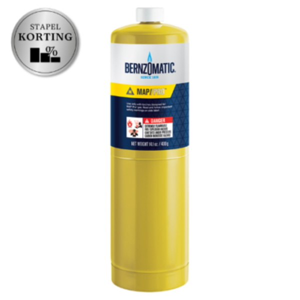 Bernzomatic Bernzomatic PRO-MAX Wegwerp cilinder / Gaspatroon – MG9 – 400 gram