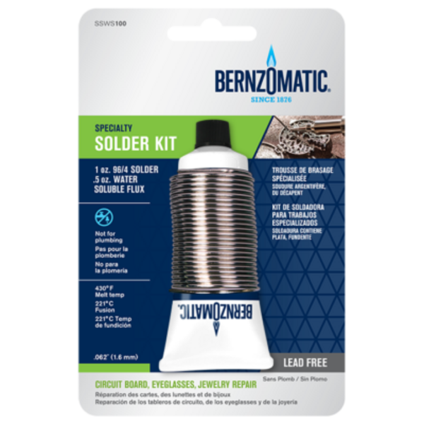 Bernzomatic Kit soldeer / toevoegmateriaal “speciaal” voor oa. sieraden
