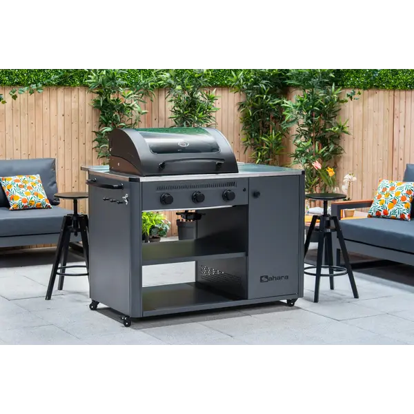 Sahara Sahara ARKE 3 Burner Gas BBQ - Geschikt voor Sahara modulaire buitenkuikens