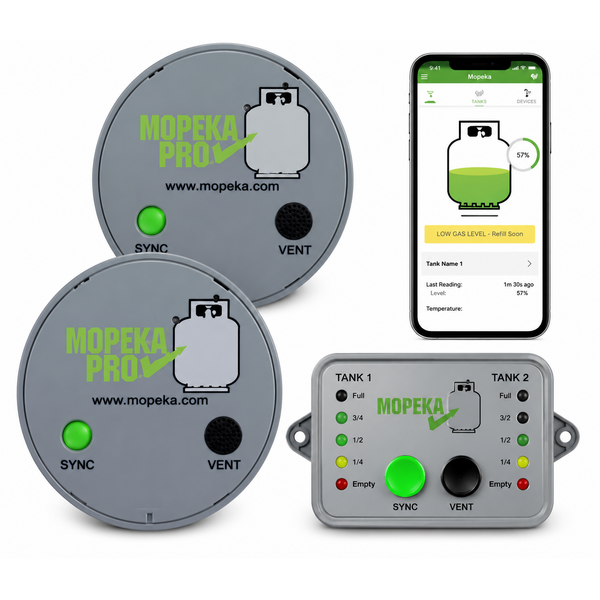 Mopeka Draadloze gasfles inhoudssensor geschikt voor de smartphone