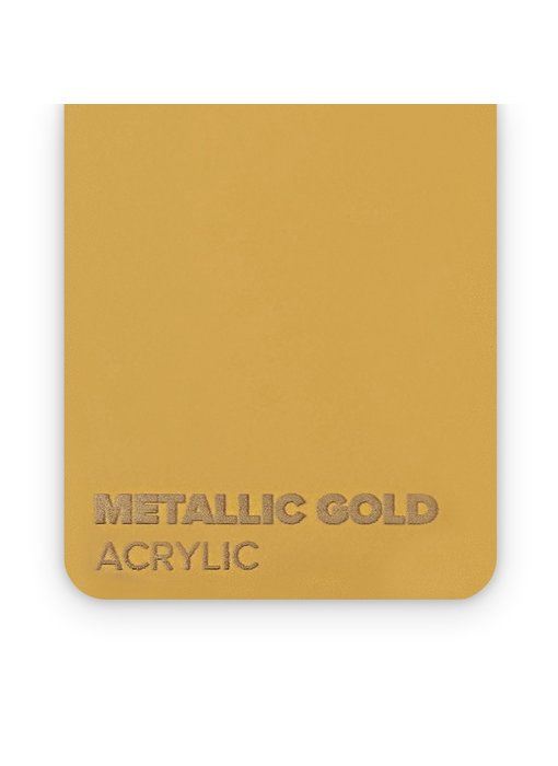 Acrylic Metallic Gold 3mm  - 3/5 sheets