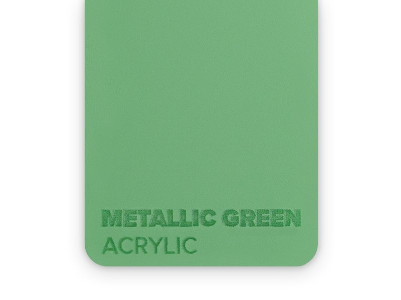 Acrylic Metallic Green 3mm  - 3/5 sheets