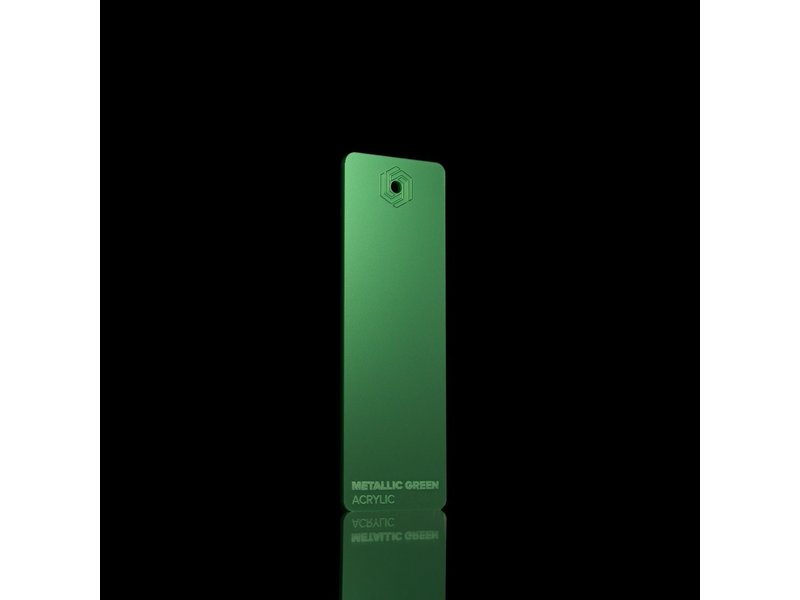 Acrylic Metallic Green 3mm  - 3/5 sheets