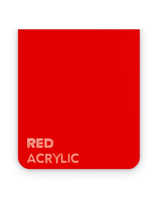 Acrylic Red 3mm  - 3/5 sheets