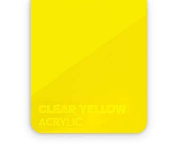 Acrylic Clear Yellow 3mm  - 3/5 sheets