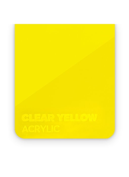 Acrylic Clear Yellow 3mm  - 3/5 sheets