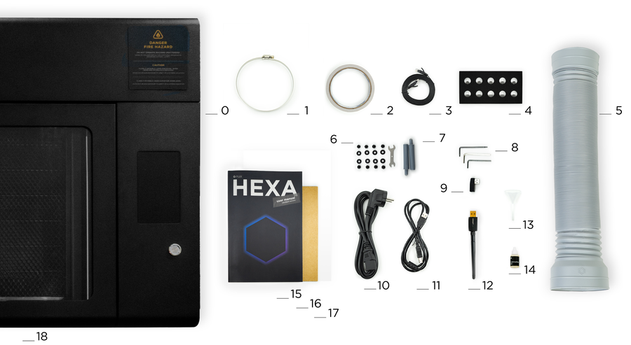 Hexa What's inside the box