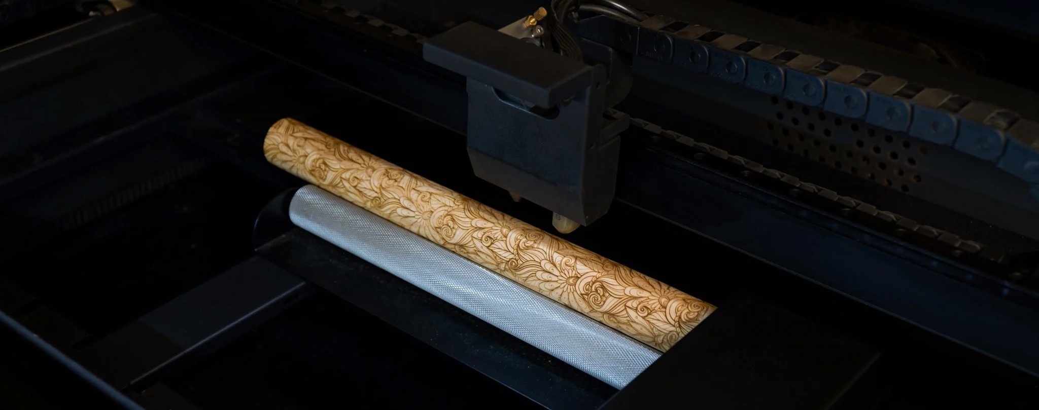 FLUX HEXA 60 W laser cutter and the rotary add-on: a game changer for small businesses