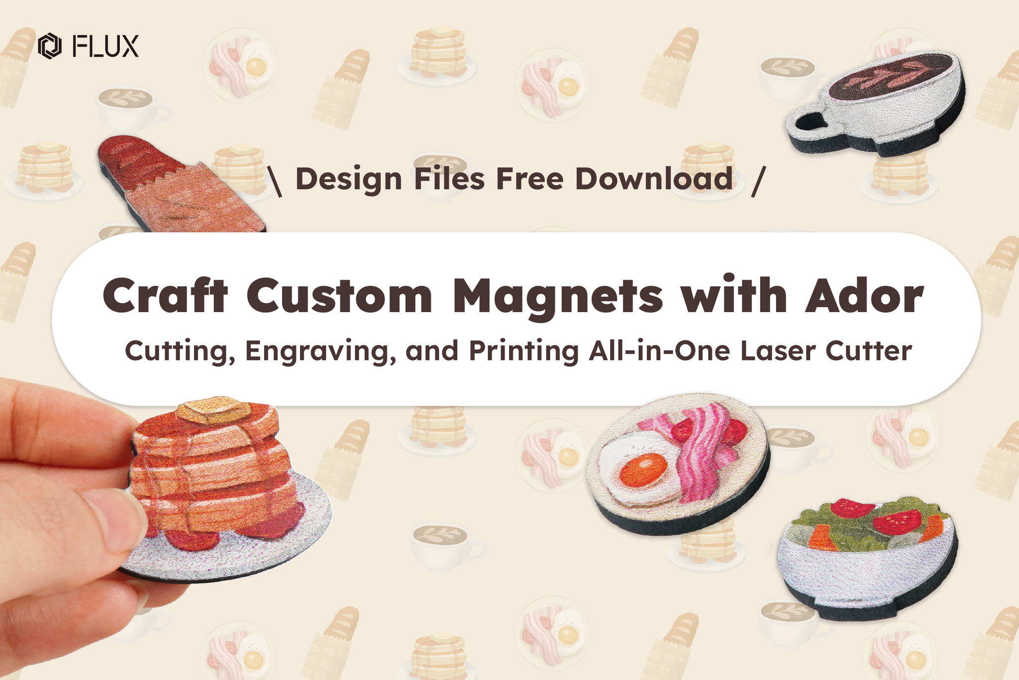 How to make colourful custom fridge magnets with the Ador laser cutter (free laser cut files)