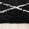 Teppich Hochflor - Grand Lines Schwarz Creme - thumbnail 2