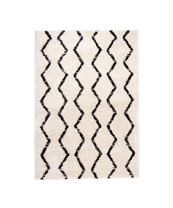 Teppich Hochflor - Grand Moves Creme Schwarz