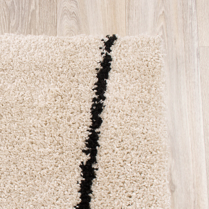 Teppich Hochflor - Grand Wire Creme Schwarz