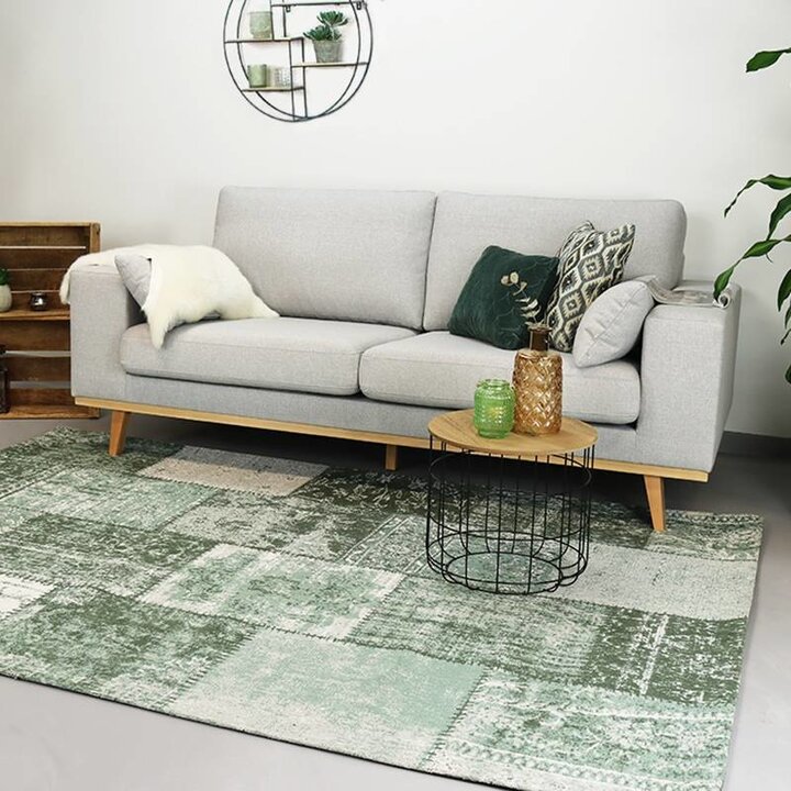 Teppich Patchwork - Dreams Grün