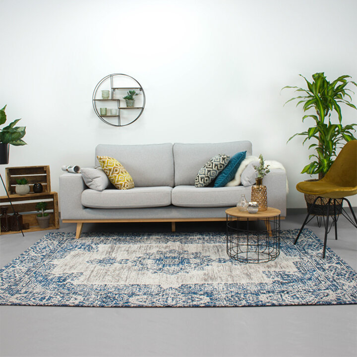 Teppich Vintage - Dreams Dunkelblau