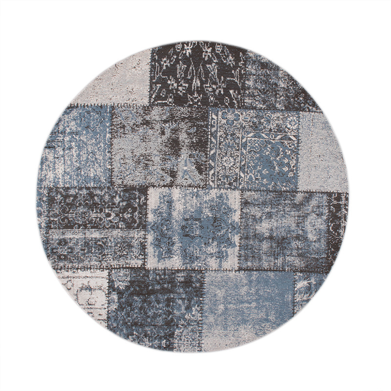 Teppich Patchwork Rund - Dreams Grau Blau - sfeer