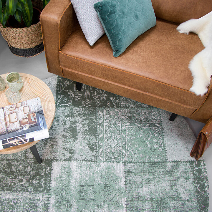 Teppich Patchwork Rund - Dreams Grün