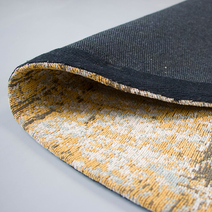 Teppich Patchwork Rund - Dreams Ockergelb