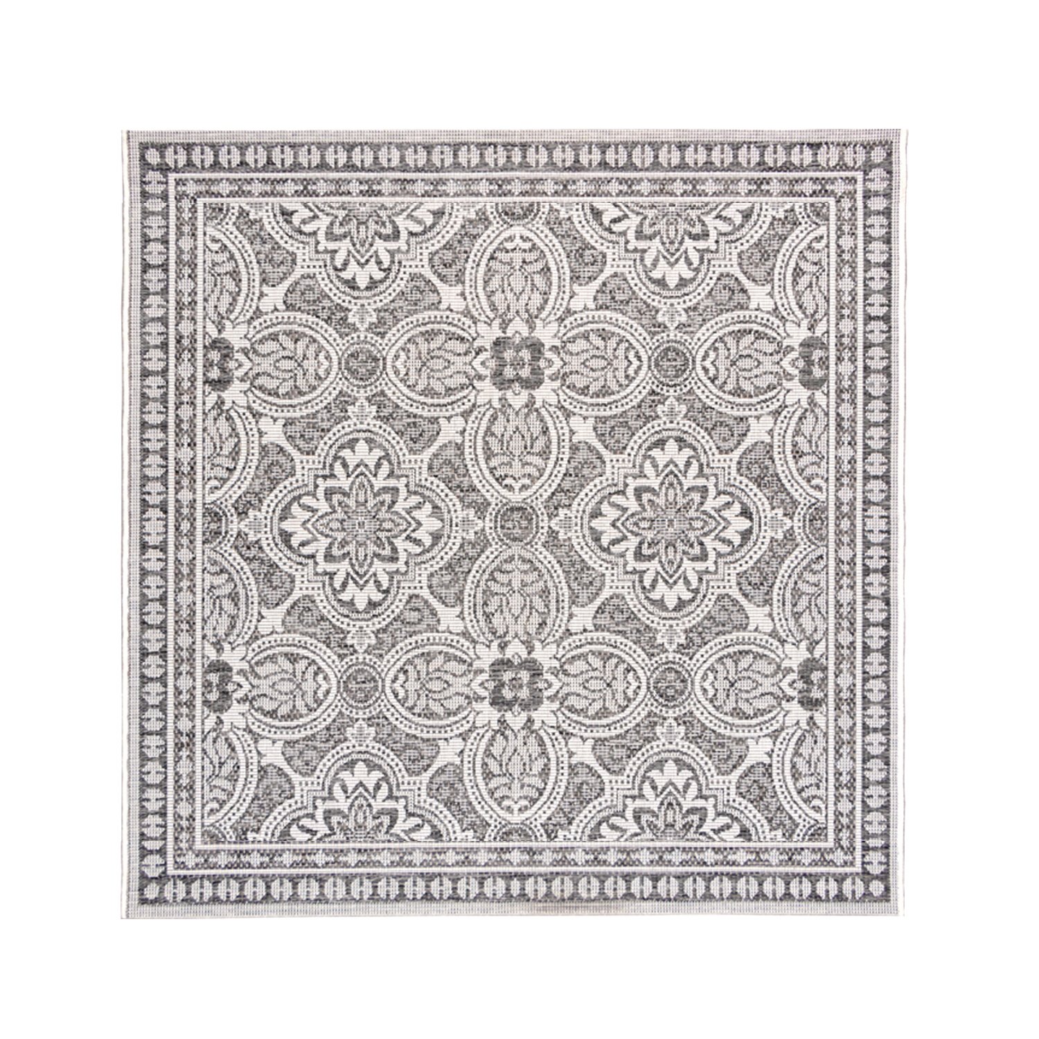In- & Outdoor Teppich Quadrat - Summer Oriental Grau - sfeer