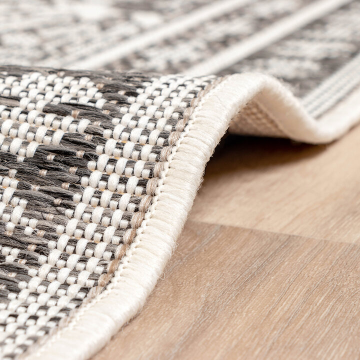 In- & Outdoor Teppich Quadrat - Summer Oriental Grau