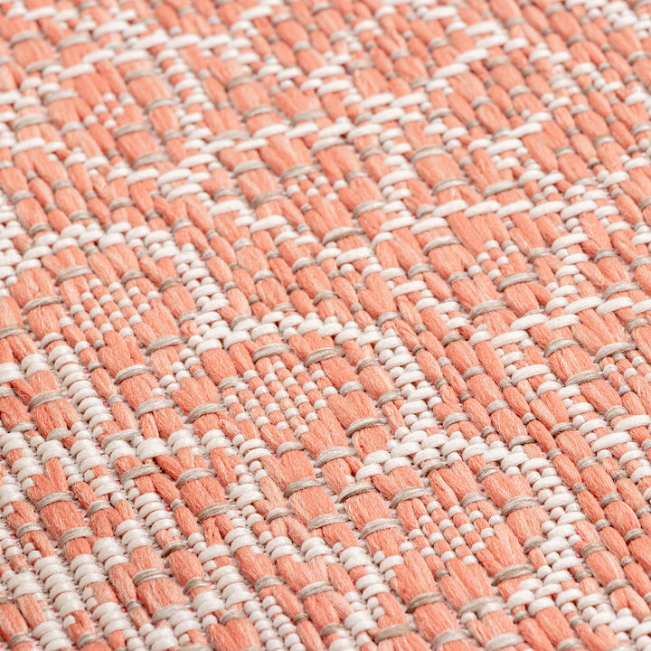 In- & Outdoor Teppich Rund - Summer Azteca Rosa