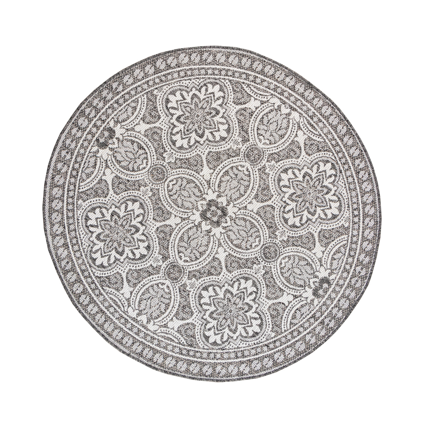 In- & Outdoor Teppich Rund - Summer Oriental Grau - sfeer