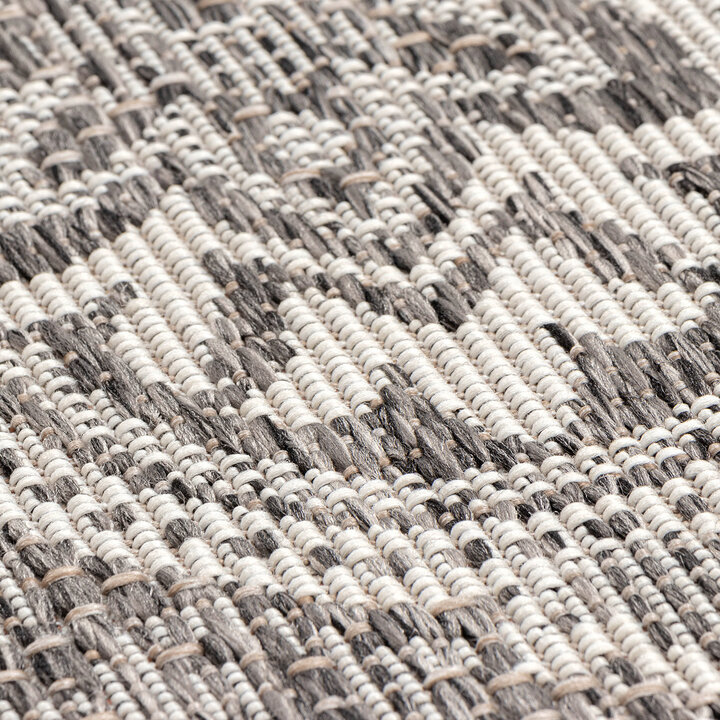 In- & Outdoor Teppich Rund - Summer Oriental Grau