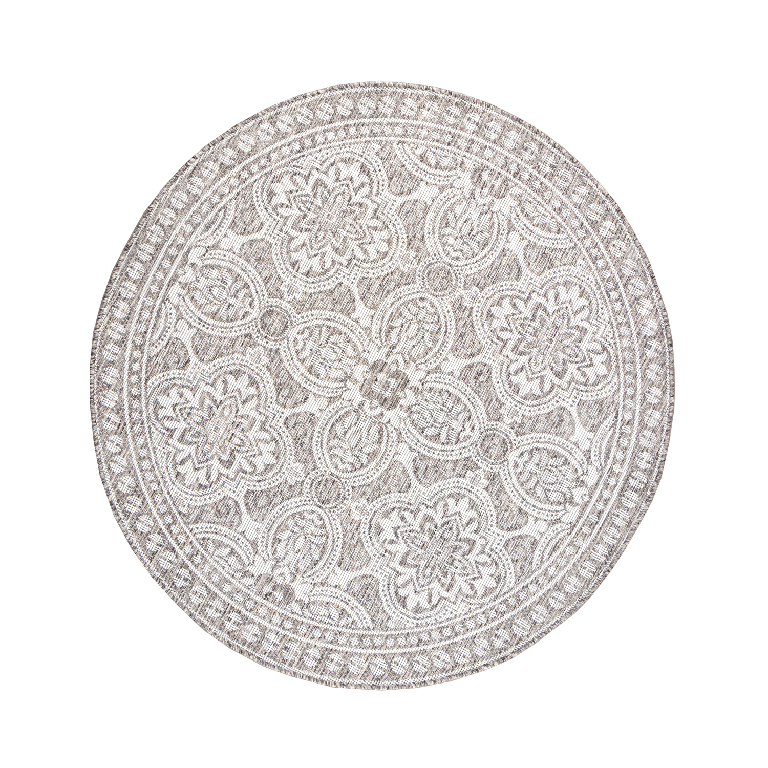 In- & Outdoor Teppich Rund - Summer Oriental Hellgrau - sfeer