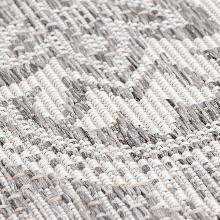 In- & Outdoor Teppich Rund - Summer Oriental Hellgrau