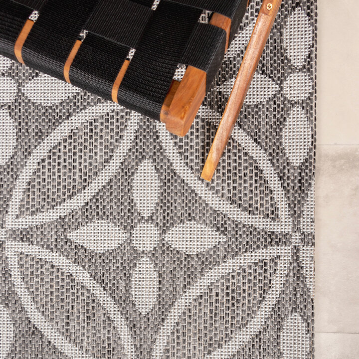 In- & Outdoor Teppich - Summer Pattern Grau