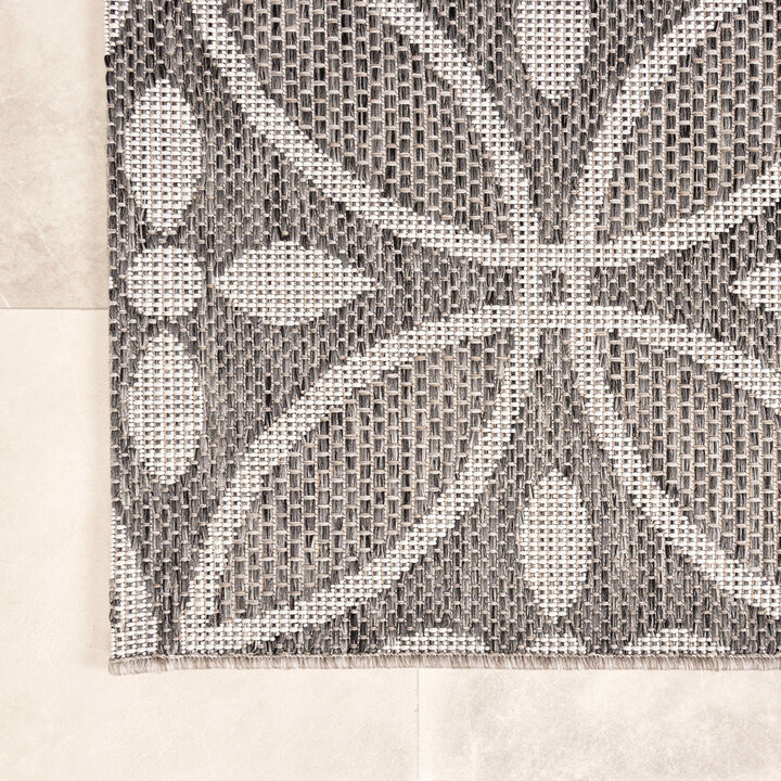 In- & Outdoor Teppich - Summer Pattern Grau